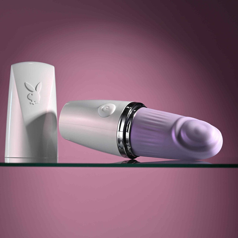 Playboy Pleasure GETAWAY - White/ 14.2 cm USB Rechargeable Tapping Stimulator
