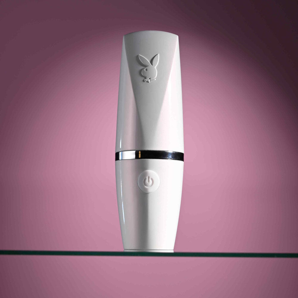 Playboy Pleasure GETAWAY - White/ 14.2 cm USB Rechargeable Tapping Stimulator