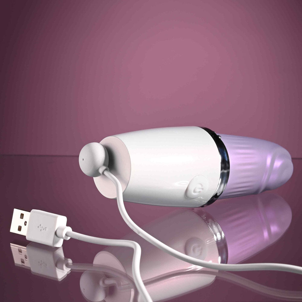 Playboy Pleasure GETAWAY - White/ 14.2 cm USB Rechargeable Tapping Stimulator