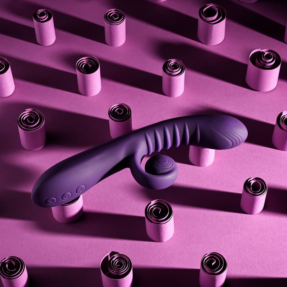 Playboy CURLICUE - 23.5 cm USB Rechargeable Rabbit Vibrator