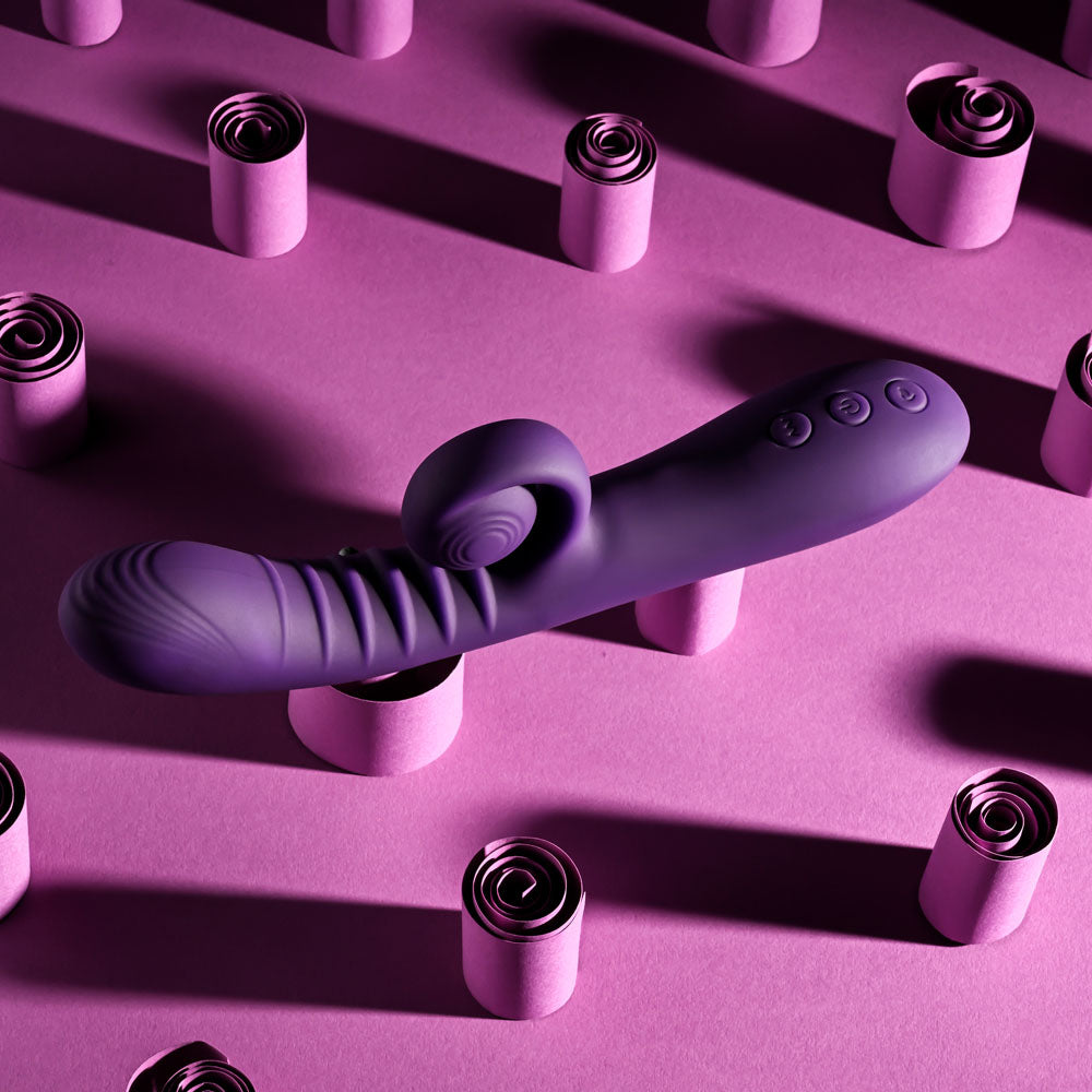 Playboy CURLICUE - 23.5 cm USB Rechargeable Rabbit Vibrator