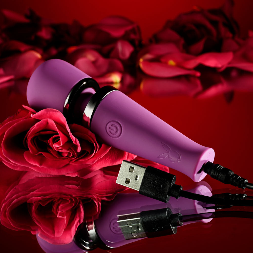 Playboy Pleasure MIC DROP - 11.4 cm USB Rechargeable Vibrating Mini Massage Wand