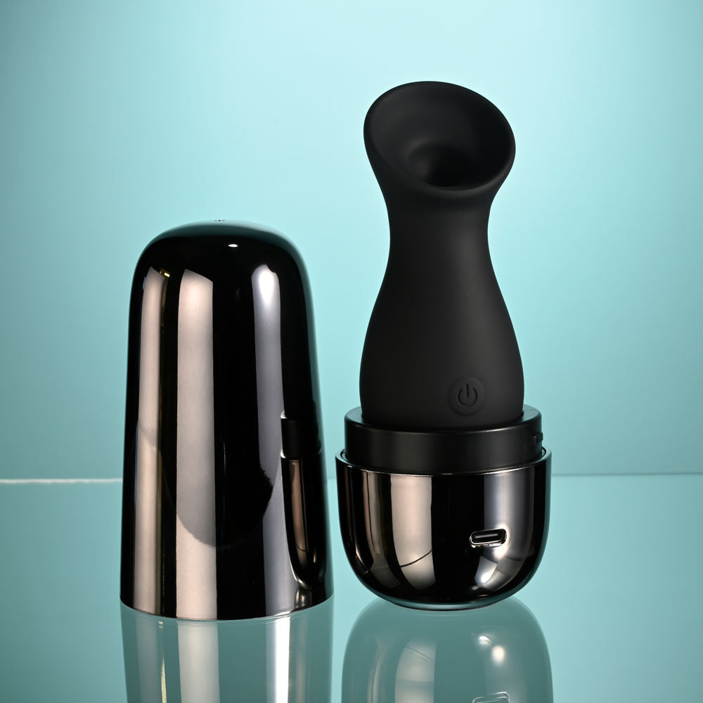 Playboy Pleasure THE JET SET - SUCKER - 10.3 cm Sucking Stimulator with Rechargeable Charging Case