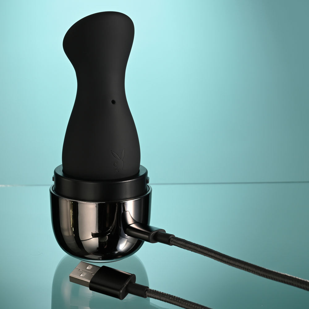 Playboy Pleasure THE JET SET - SUCKER - 10.3 cm Sucking Stimulator with Rechargeable Charging Case