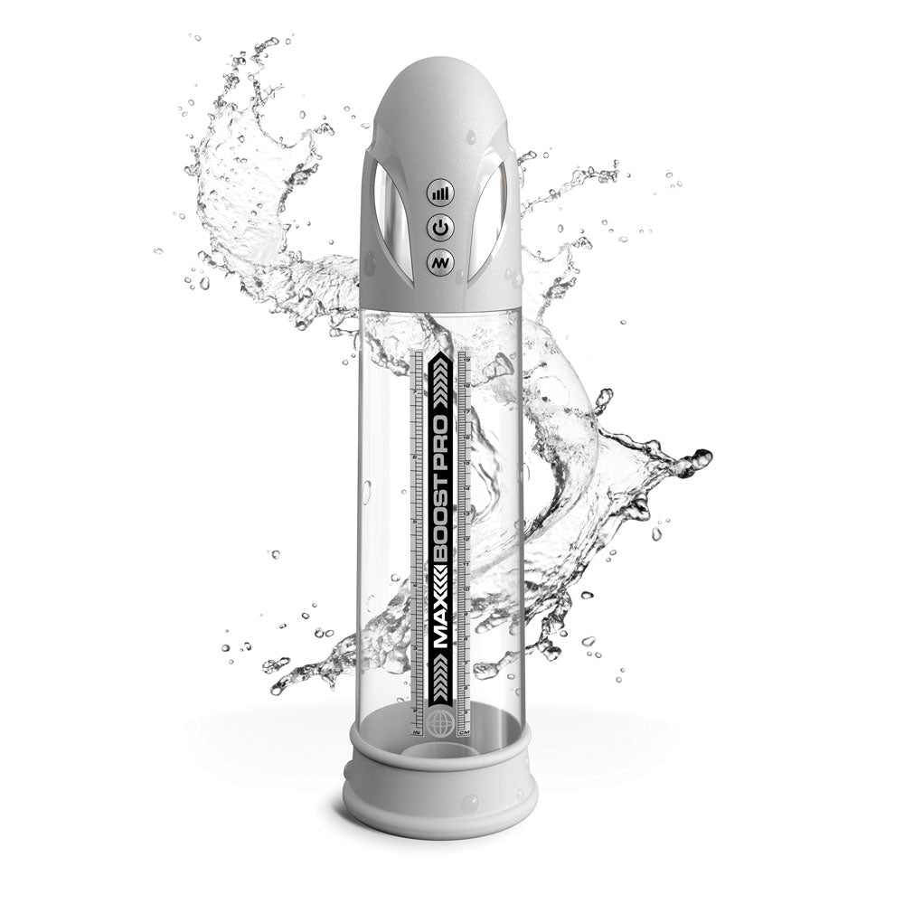 Pump Worx Max Boost Pro Flow - - /Clear USB Rechargeable Waterproof Auto Penis Pump
