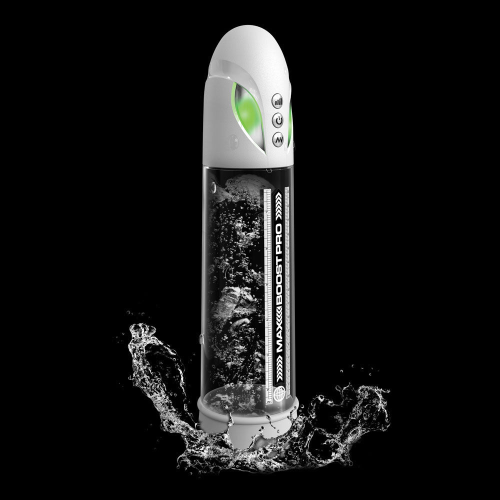 Pump Worx Max Boost Pro Flow - - /Clear USB Rechargeable Waterproof Auto Penis Pump