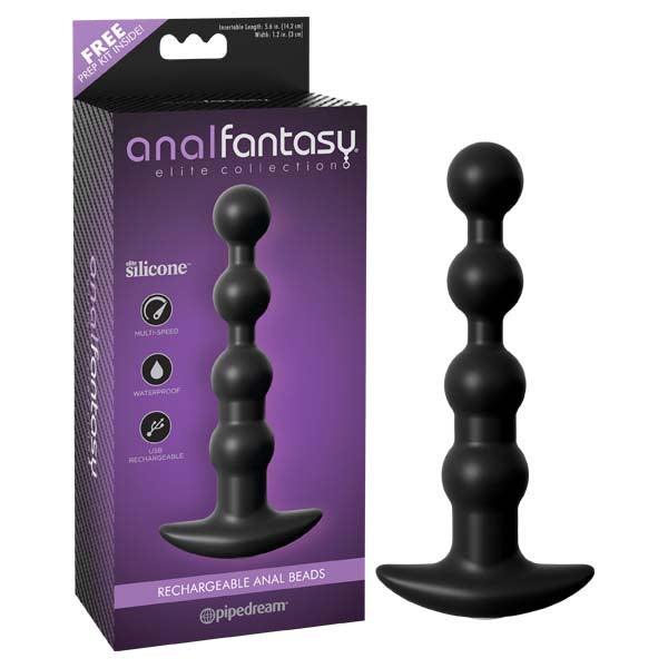 Anal Fantasy Elite Collection Rechargeable Anal Beads - 17 cm USB Rechargeable Vibrating Anal Beads