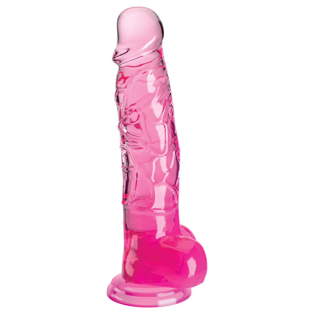King Cock Clear 8'' Cock with Balls - - 20.3 cm Dong