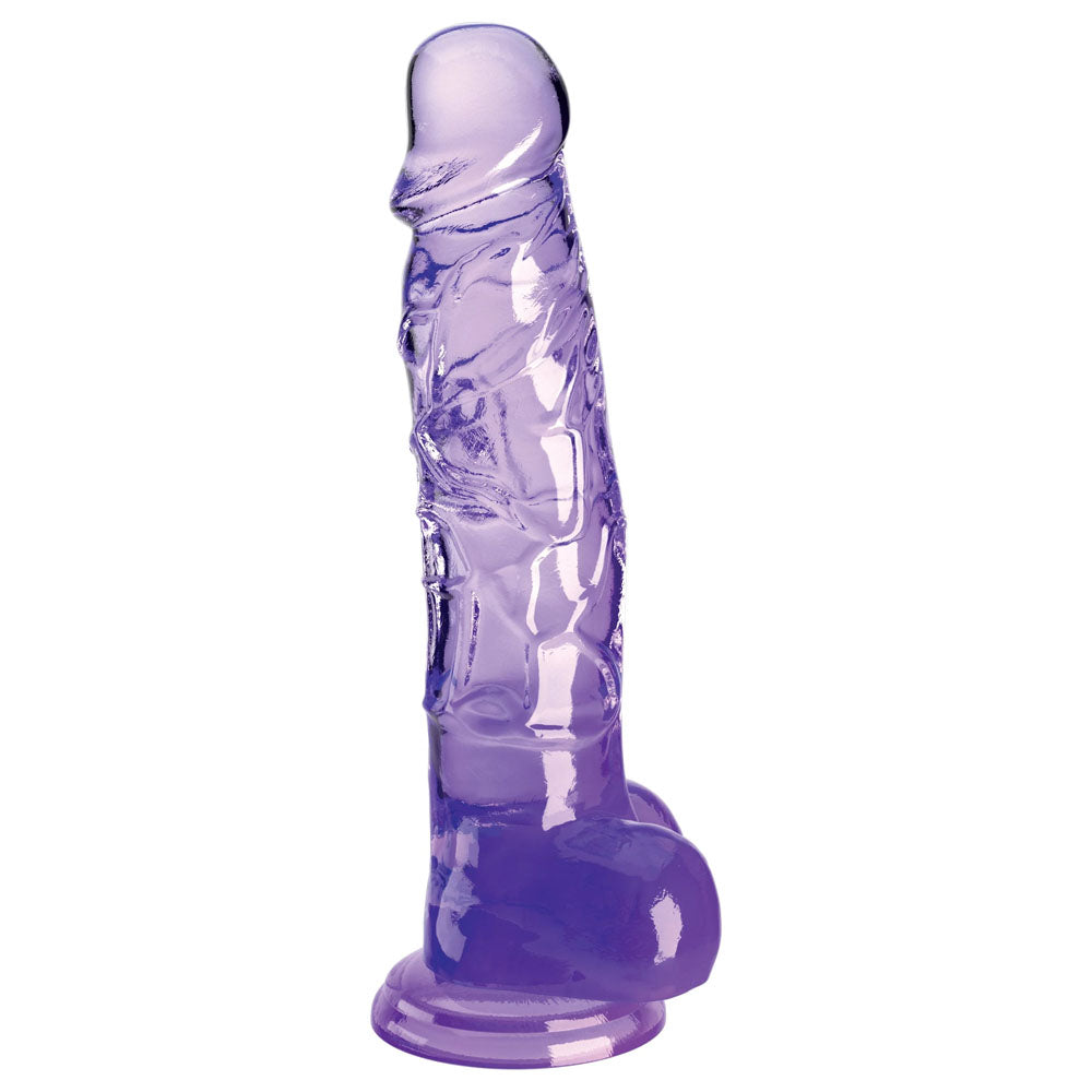 King Cock Clear 8'' Cock with Balls - - 20.3 cm Dong