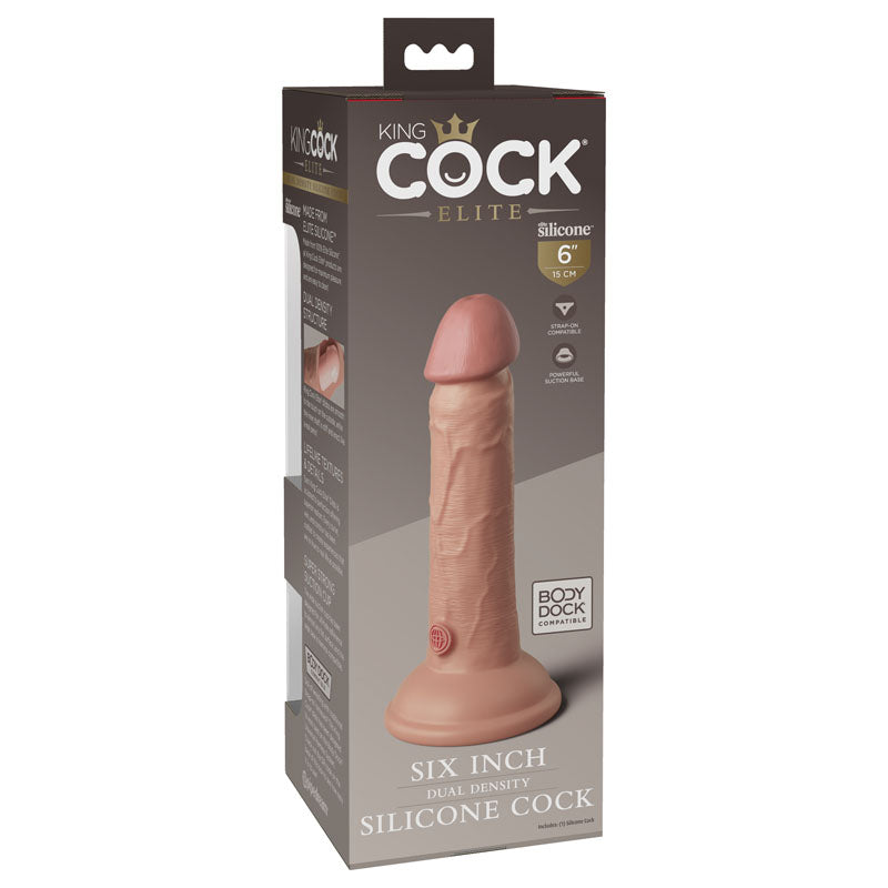 King Cock Elite 6'' Dual Density Cock - - 15.2 cm Dong