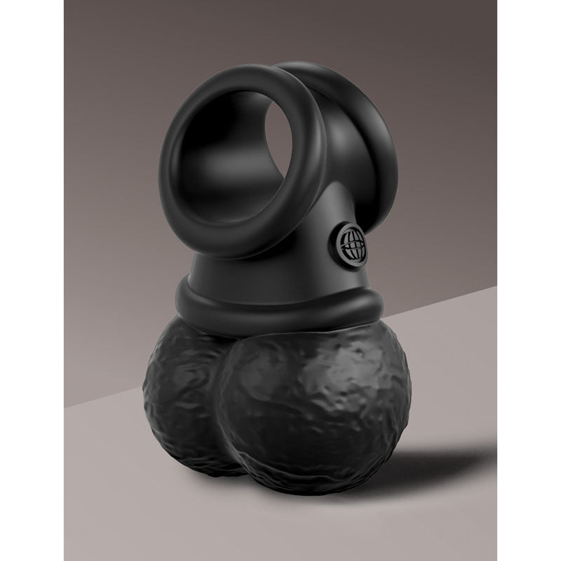 King Cock Elite The Crown Jewels Vibrating Silicone Balls - USB Rechargeable Vibrating Cock Ring