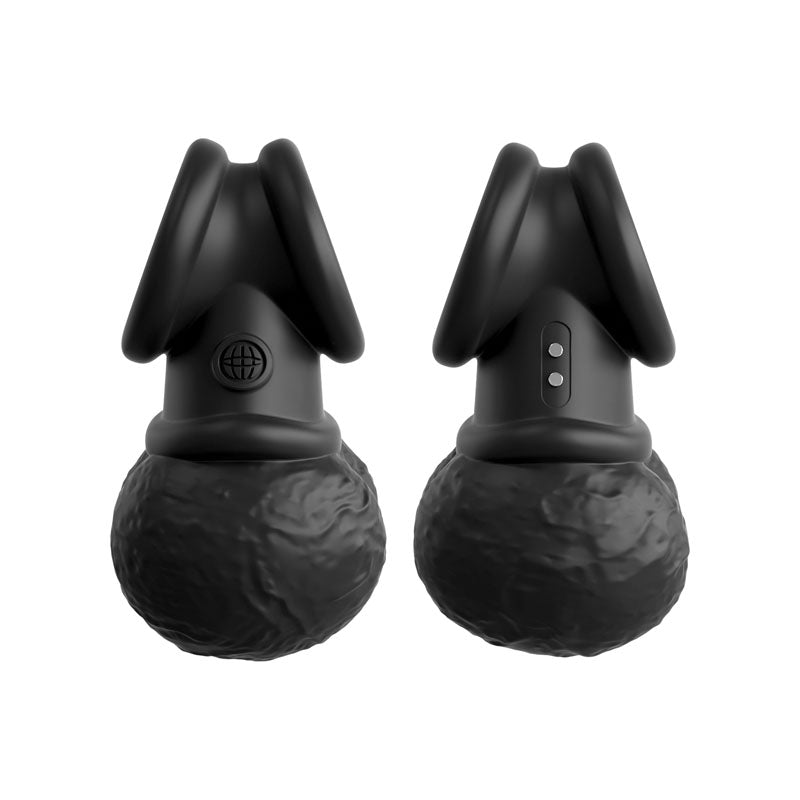 King Cock Elite The Crown Jewels Vibrating Silicone Balls - USB Rechargeable Vibrating Cock Ring