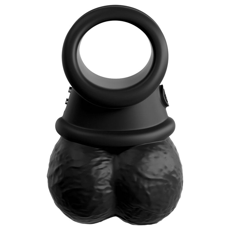 King Cock Elite The Crown Jewels Vibrating Silicone Balls - USB Rechargeable Vibrating Cock Ring