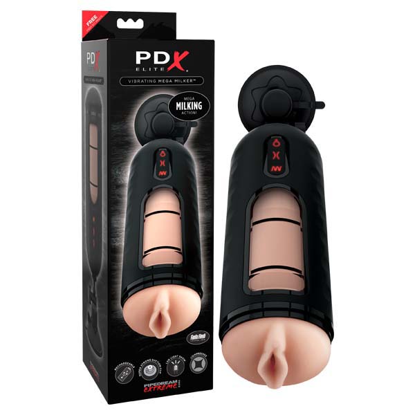 Pipedream Extreme Toyz Elite Vibrating Mega Milker - USB Rechargeable Powered Stroker