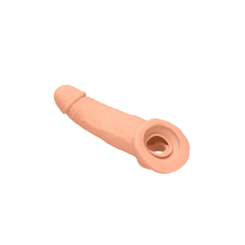 REALROCK 9'' Realistic Penis Extender with Rings - 22.9 cm Penis Extension Sleeve