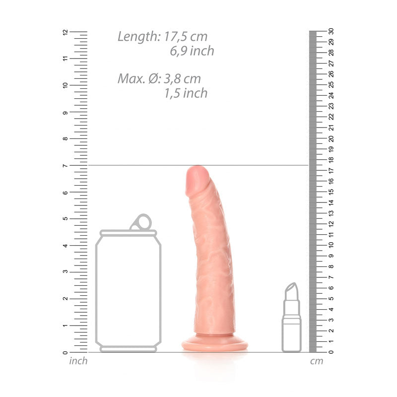 REALROCK Realistic Slim Dildo without Balls - 15.5 cm - 15.5 cm (6'') Dong