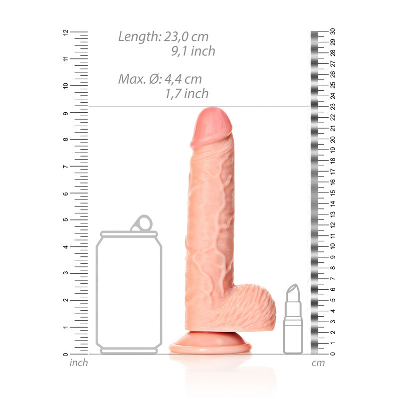 REALROCK Straight Realistic Dildo with Balls - 20.5 cm - 20.5 cm (8'') Dong
