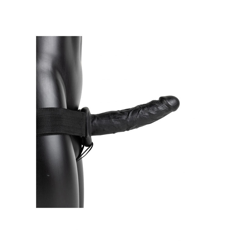 REALROCK Vibrating Hollow Strap-on - 20.5 cm - 20.5 cm Vibrating Hollow Strap-On