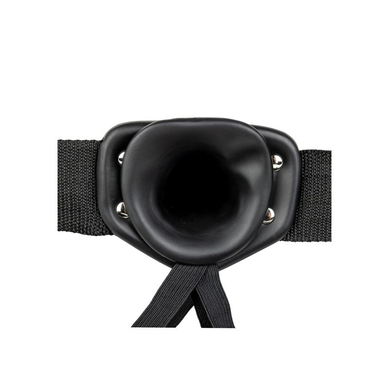 REALROCK Vibrating Hollow Strap-on - 20.5 cm - 20.5 cm Vibrating Hollow Strap-On
