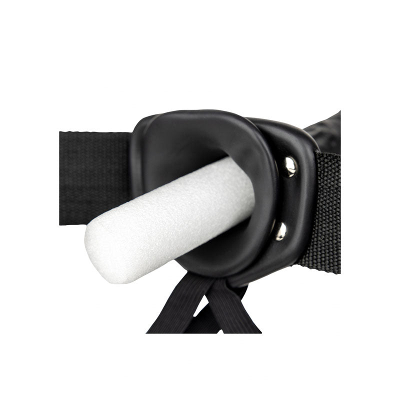 REALROCK Vibrating Hollow Strap-on - 20.5 cm - 20.5 cm Vibrating Hollow Strap-On