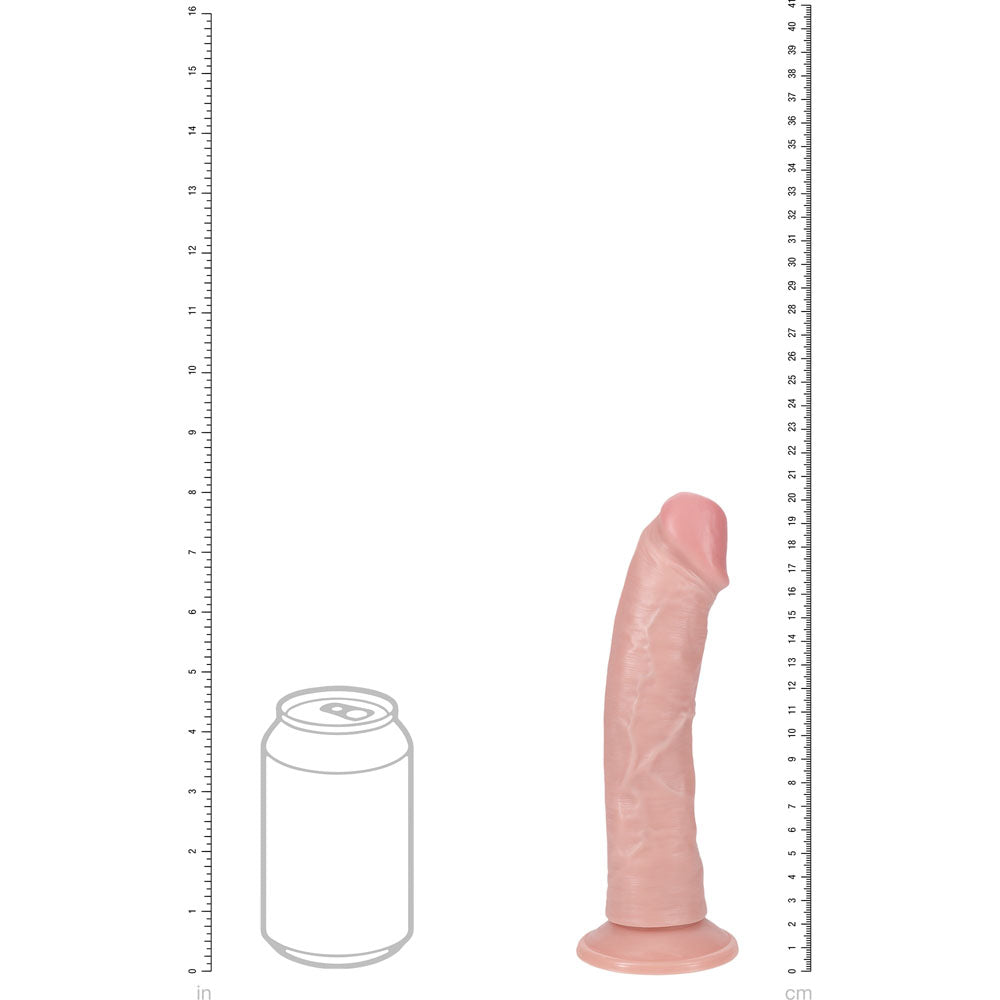 REALROCK 20cm Vibrating Cock - - 20.3 cm (8'') USB Rechargeable Vibrating Dong