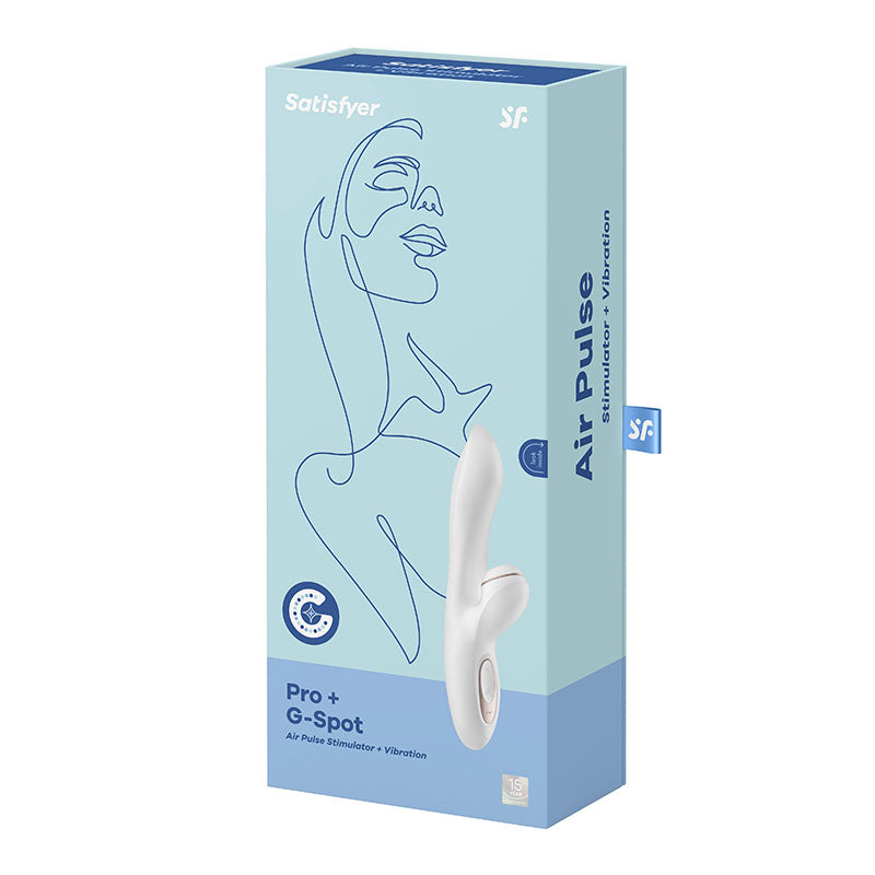 Satisfyer Pro + G-Spot - 22 cm USB Rechargeable Rabbit Vibrator with Touch-Free Clitoral Stimulator