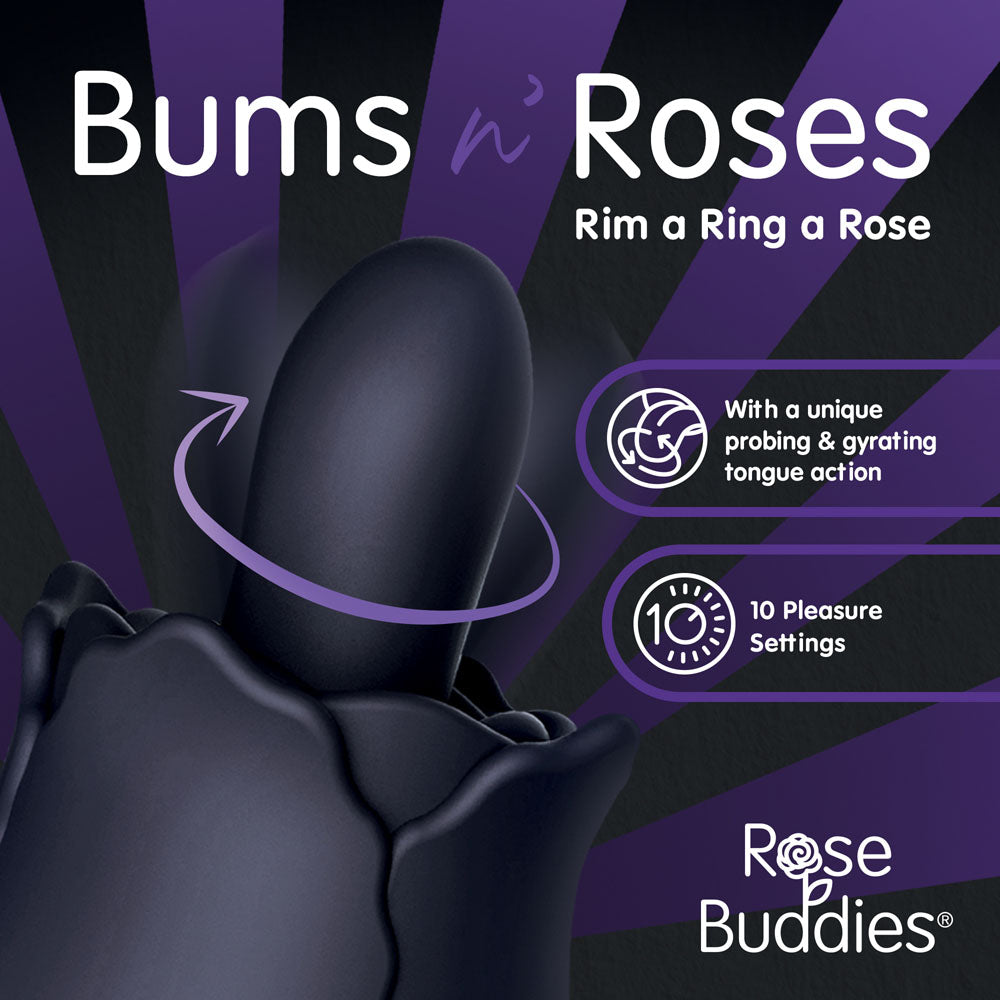 Skins Rose Buddies - The Bums N Roses - USB Rechargeable Anal Rimming Stimulator