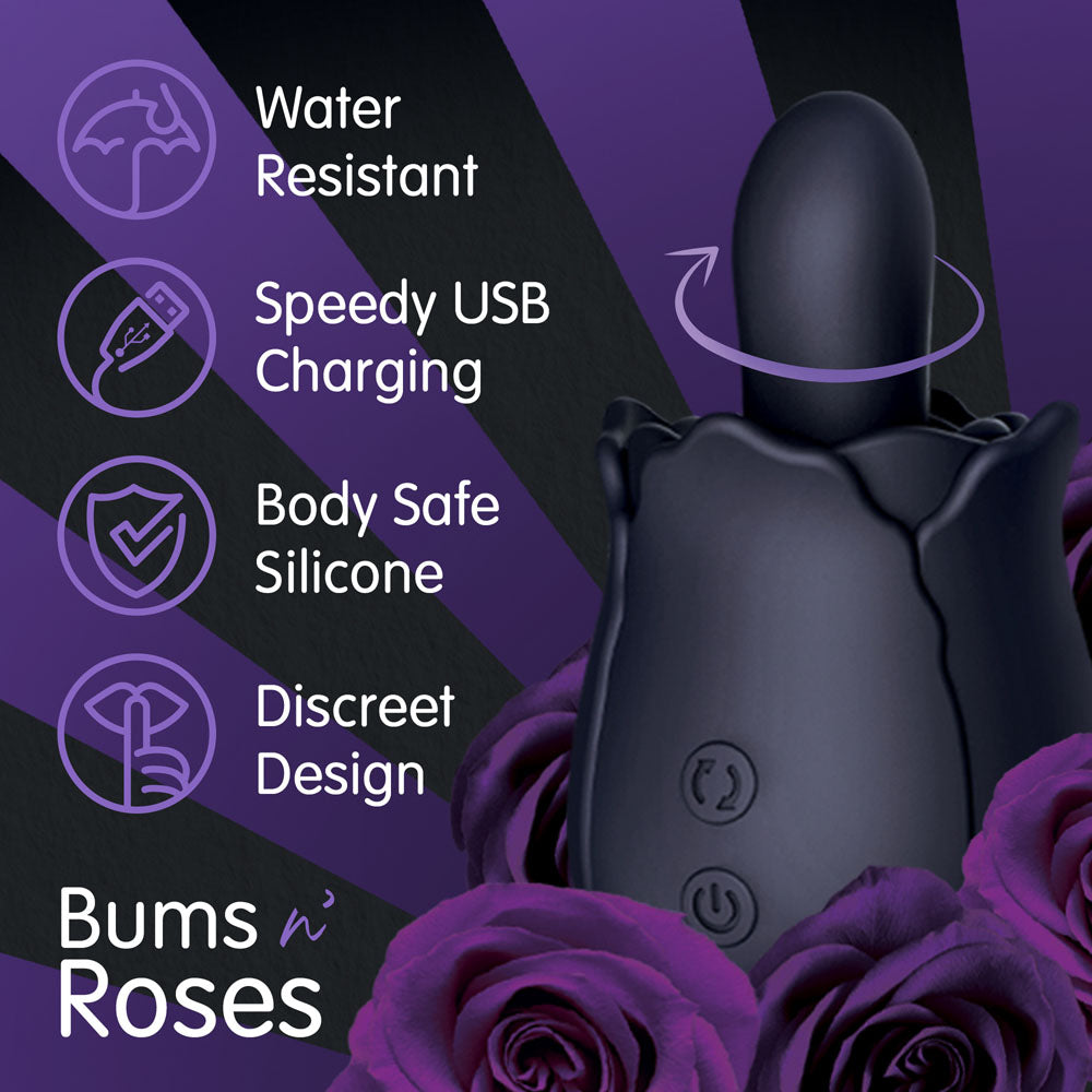 Skins Rose Buddies - The Bums N Roses - USB Rechargeable Anal Rimming Stimulator