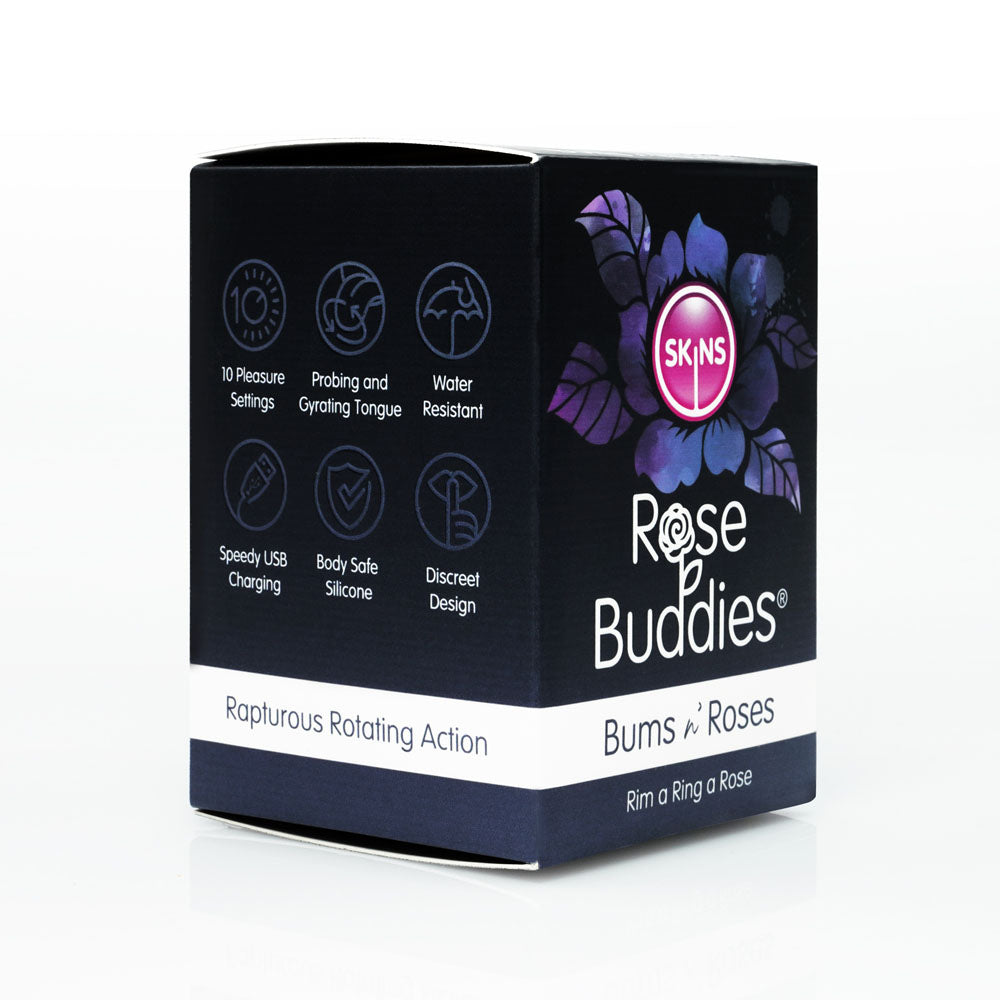 Skins Rose Buddies - The Bums N Roses - USB Rechargeable Anal Rimming Stimulator