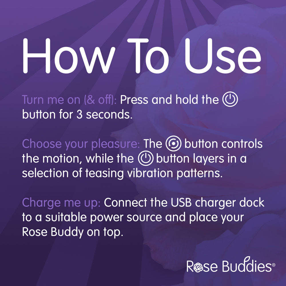 Skins Rose Buddies - The Bums N Roses - USB Rechargeable Anal Rimming Stimulator