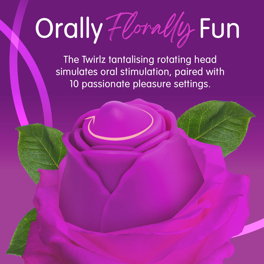 Skins Rose Buddies - The Rose Twirlz - USB Rechargeable Twirling Rose Stimulator