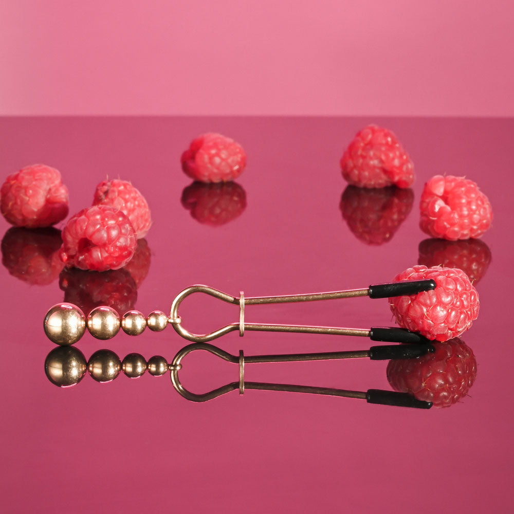 Selopa BEADED NIPPLE CLAMPS - - Nipple Clamps - Set of 2