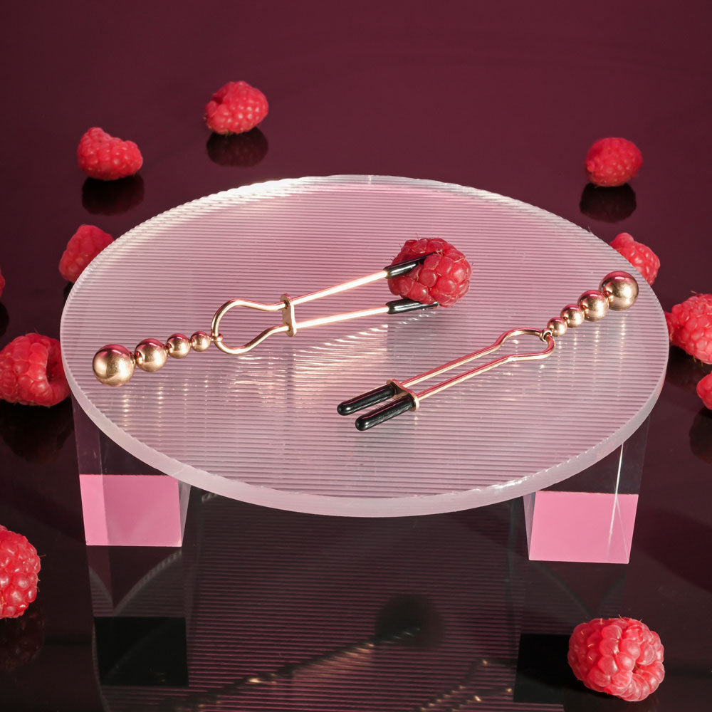 Selopa BEADED NIPPLE CLAMPS - - Nipple Clamps - Set of 2