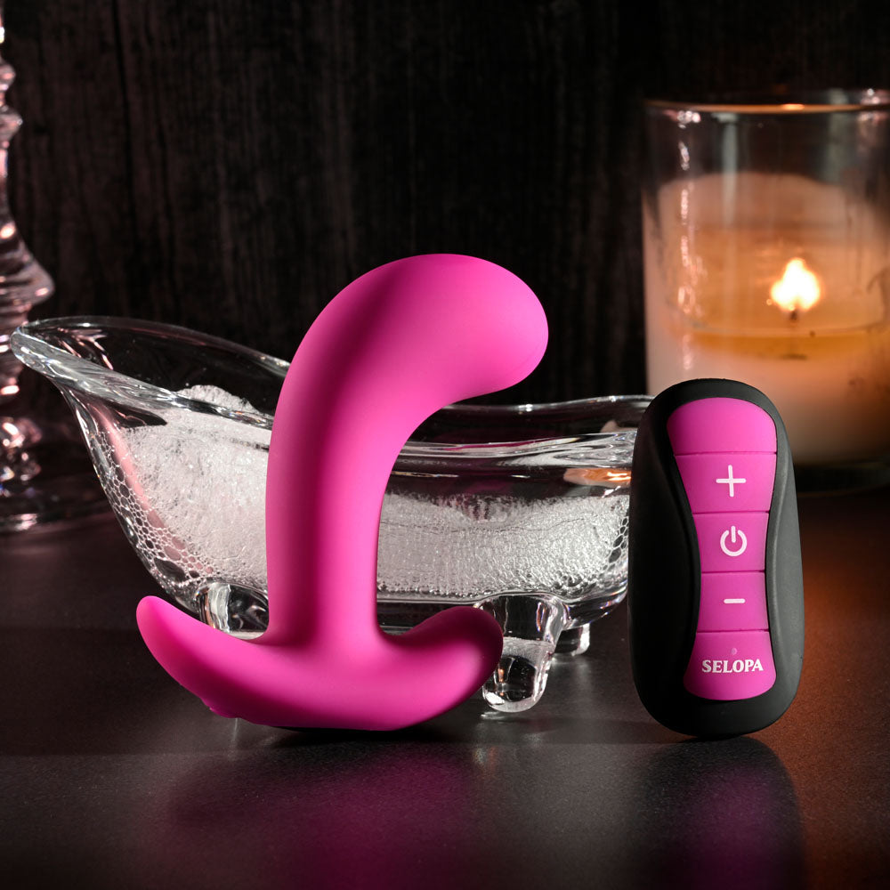 Selopa HOOKING UP - 9.5 cm USB Rechargeable Vibrator with Wireless Remote