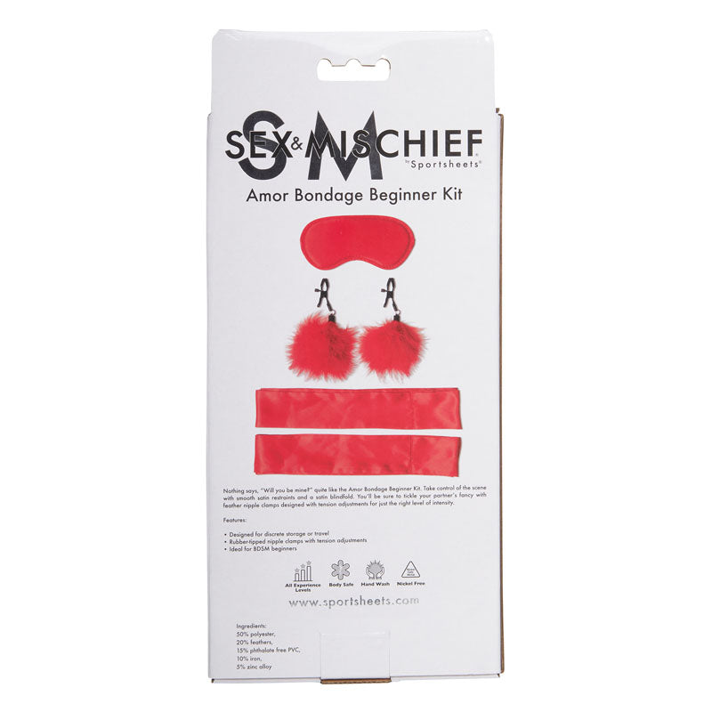 Sex & Mischief Amor Bondage Beginner Kit - - 5 Piece Set