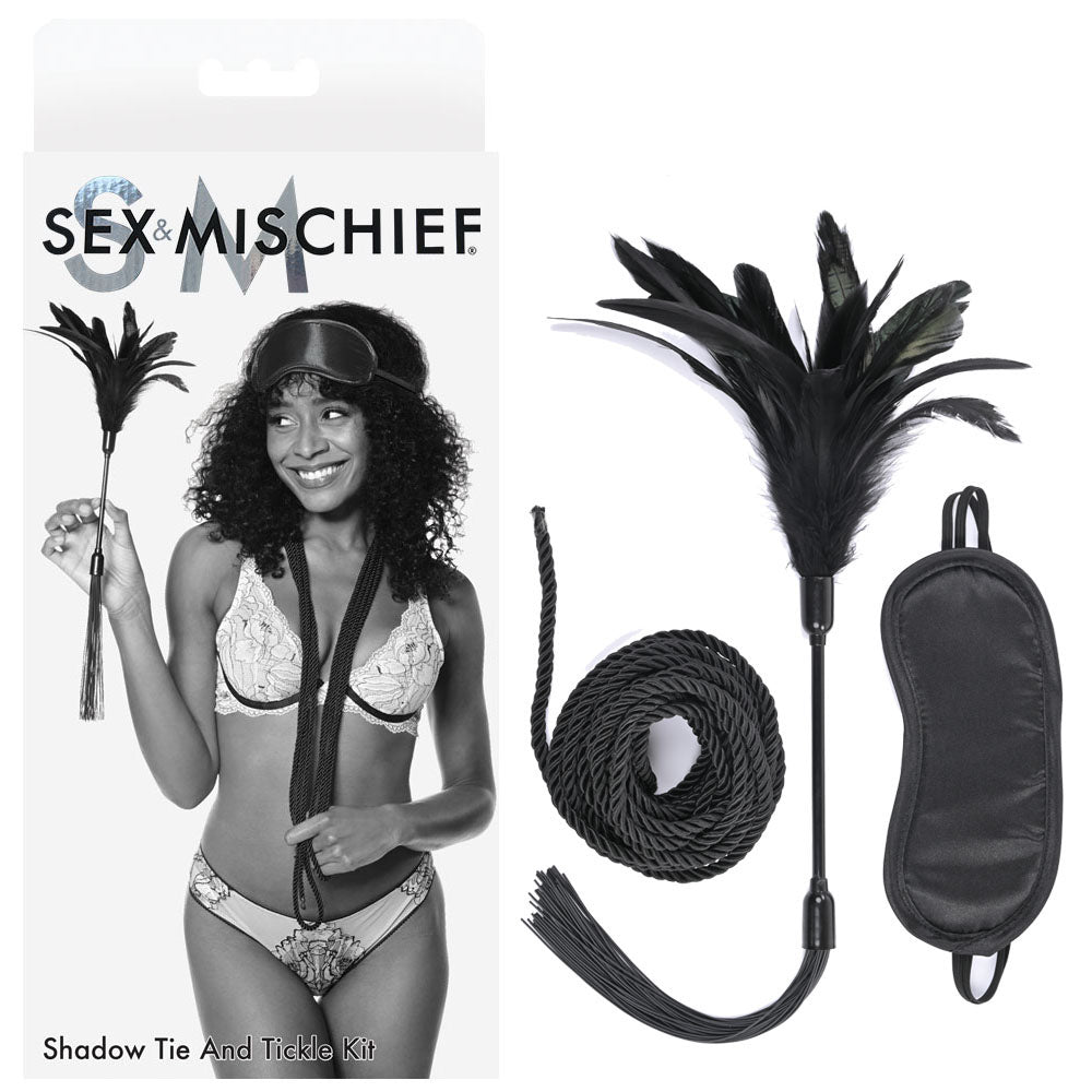 Sex & Mischief Shadow Tie and Tickle Kit - Beginners Bondage Kit