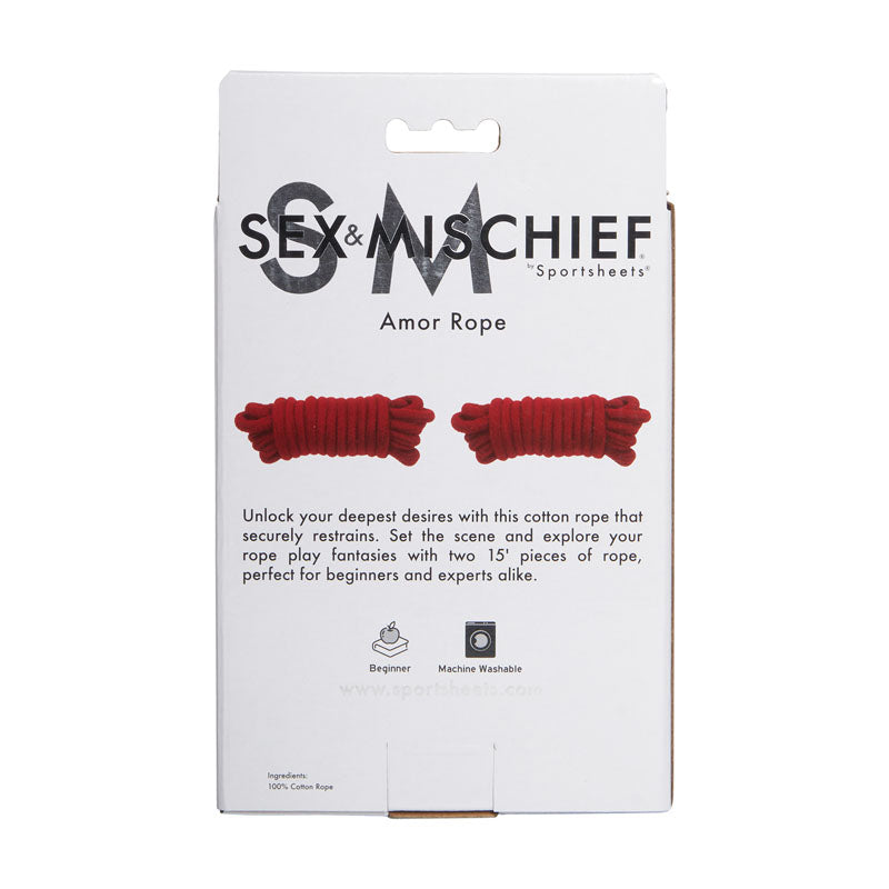 Sex & Mischief Amor Rope - 2 Bondage Ropes - 4.5 m Lengths
