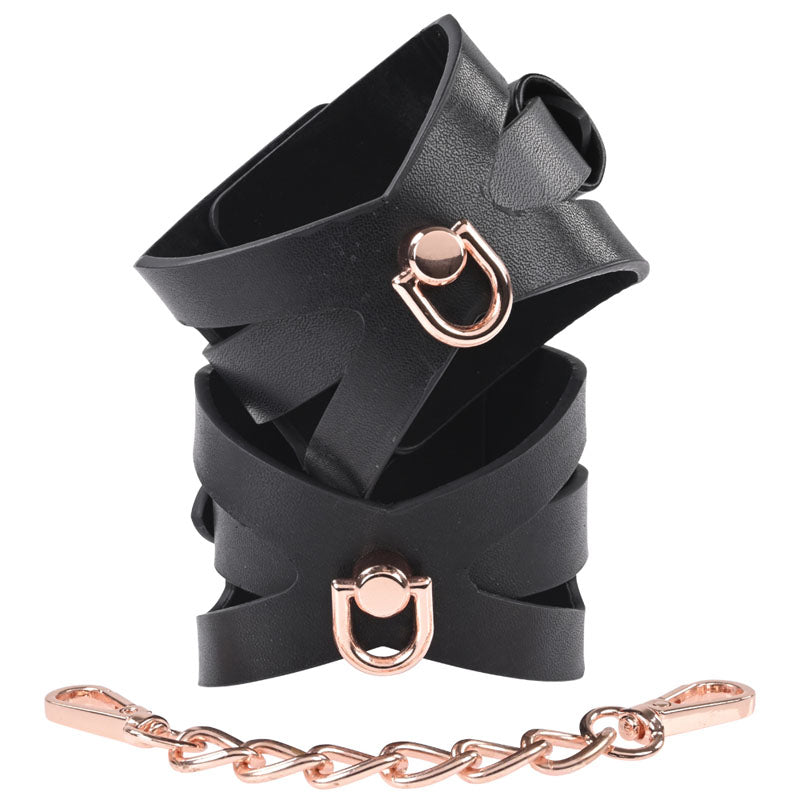 Sex & Mischief Brat Handcuffs - /Rose Gold Restraints