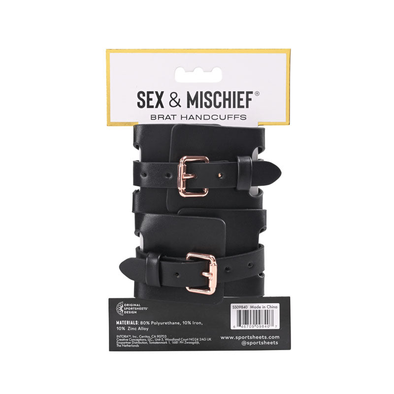 Sex & Mischief Brat Handcuffs - /Rose Gold Restraints