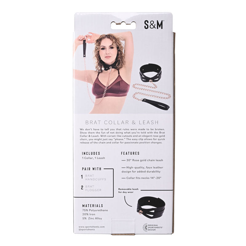Sex & Mischief Brat Collar & Leash - /Black Restraint