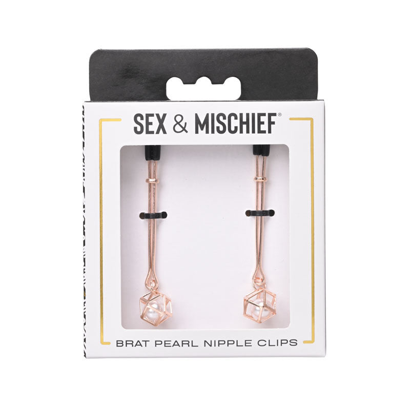 Sex & Mischief Brat Pearl Nipple Clips - - Set of 2