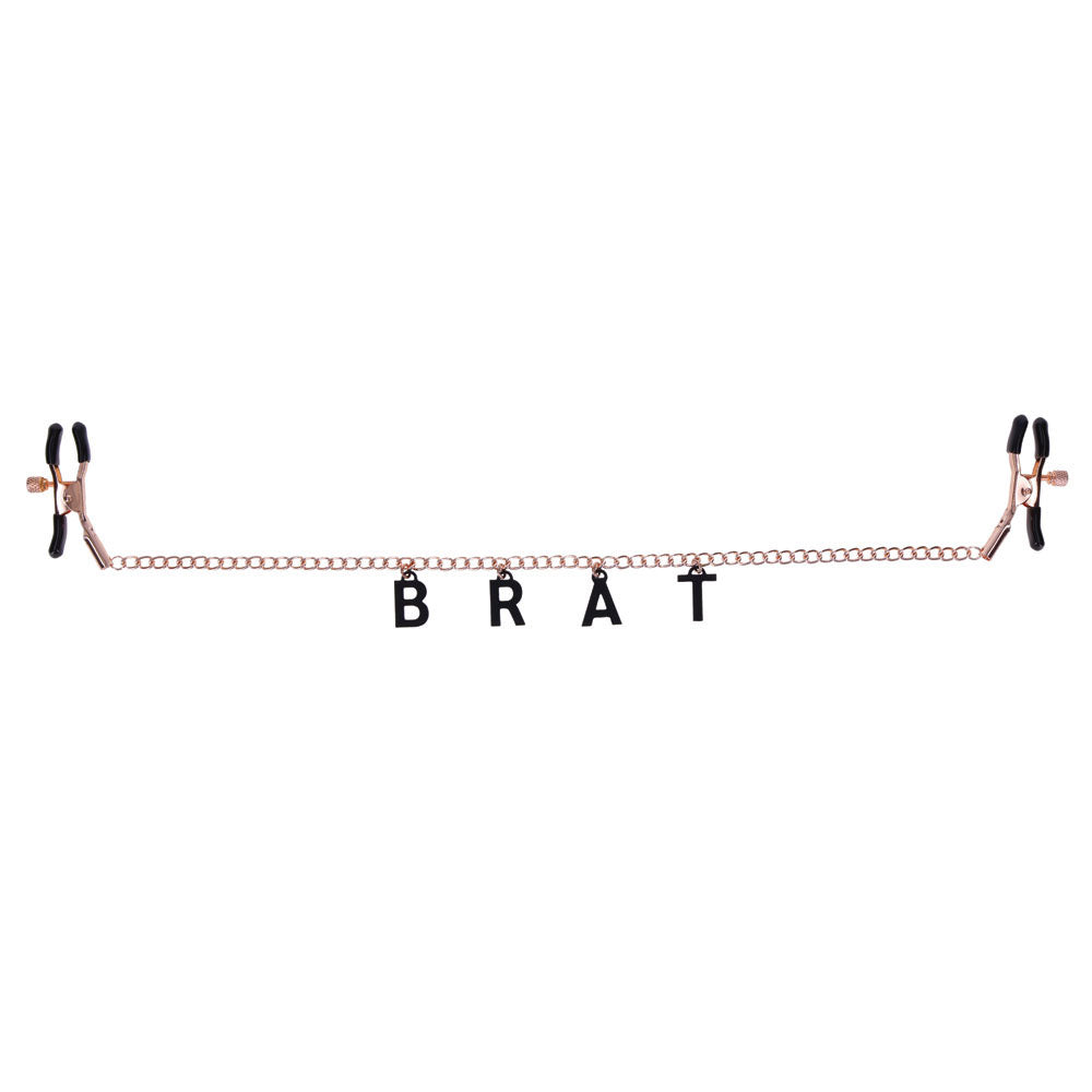 Sex & Mischief Brat Charmed Nipple Clamps - Nipple Clamps with 45 cm Chain