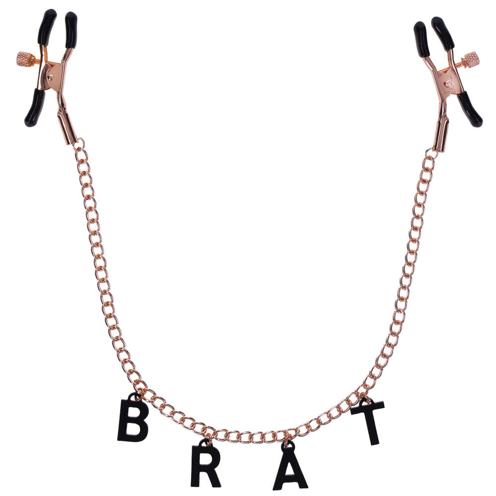 Sex & Mischief Brat Charmed Nipple Clamps - Nipple Clamps with 45 cm Chain