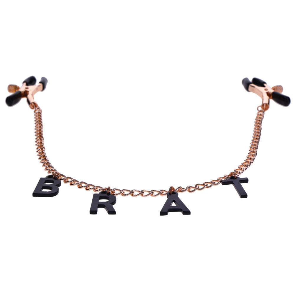 Sex & Mischief Brat Charmed Nipple Clamps - Nipple Clamps with 45 cm Chain