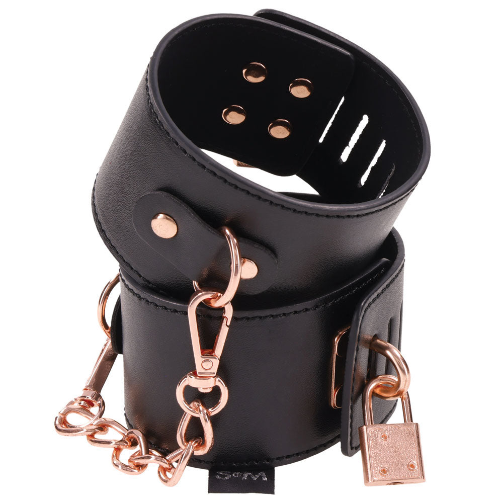 Sex & Mischief Brat Locking Cuffs - /Rose Gold Hand Cuffs