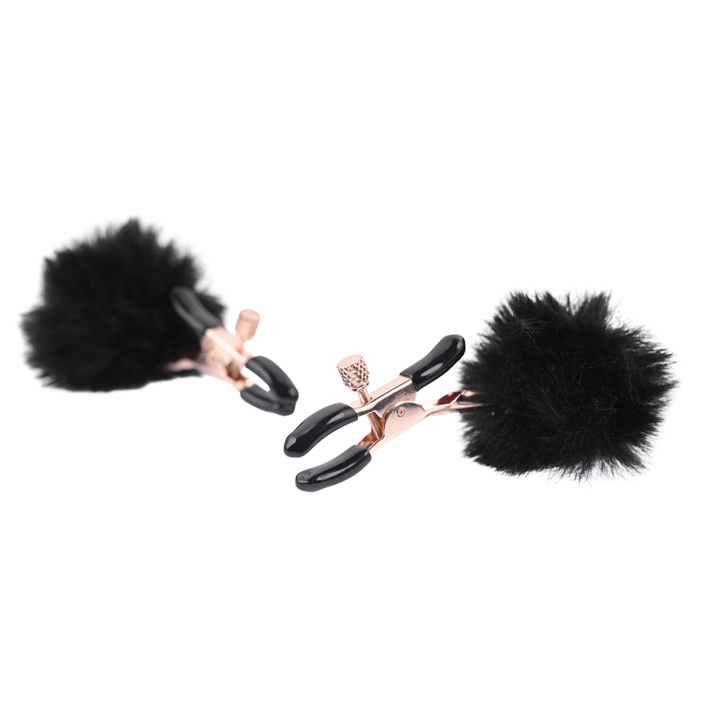 Sex & Mischief Puff Nipple Clamps - /Gold Nipple Clamps - Set of 2
