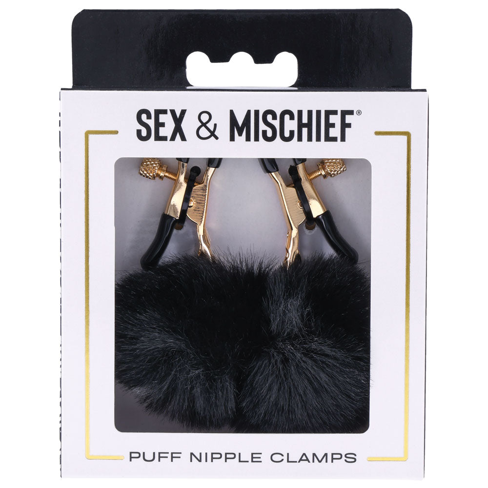 Sex & Mischief Puff Nipple Clamps - /Gold Nipple Clamps - Set of 2