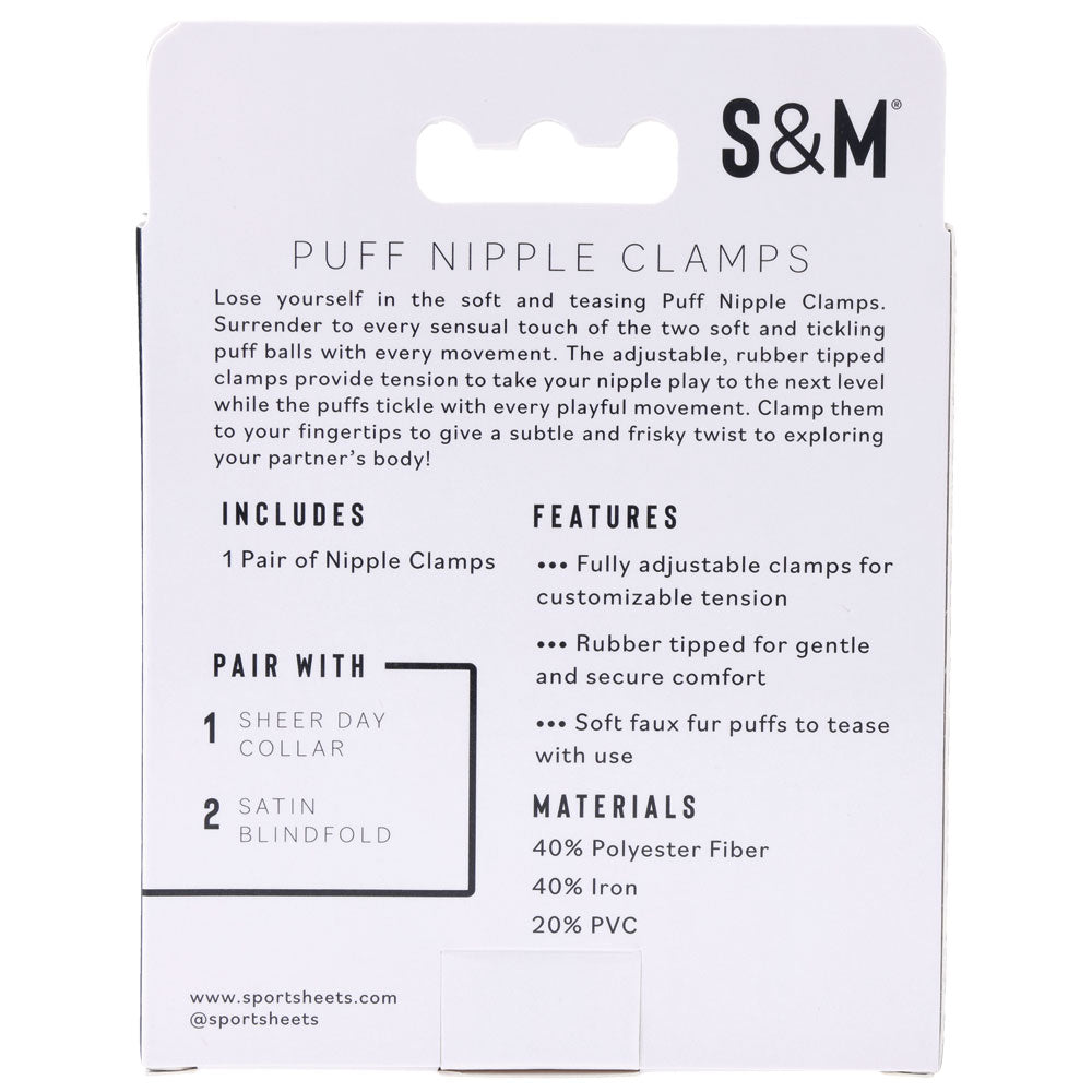Sex & Mischief Puff Nipple Clamps - /Gold Nipple Clamps - Set of 2