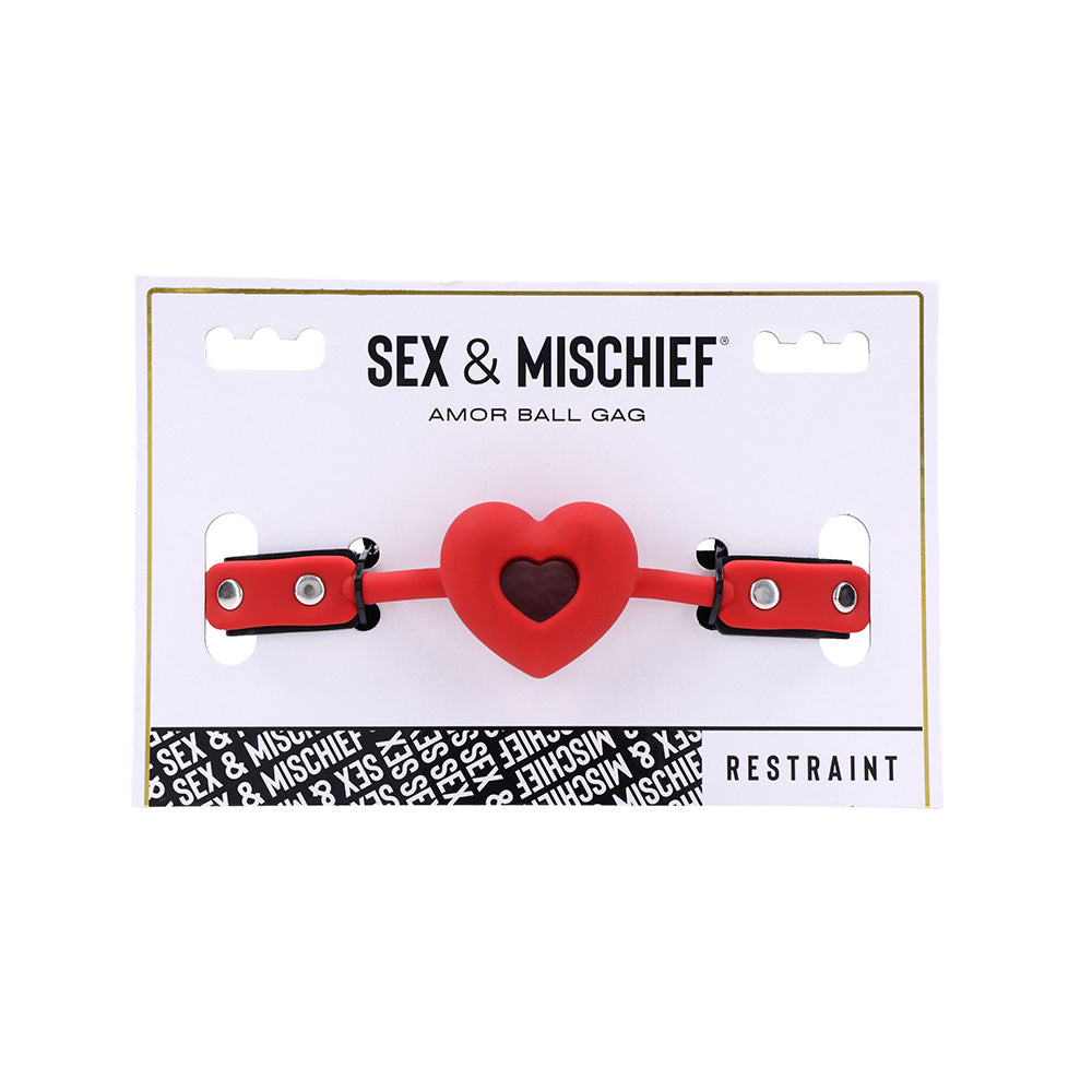 Sex & Mischief Amor Ball Gag - /Black Mouth Restraint