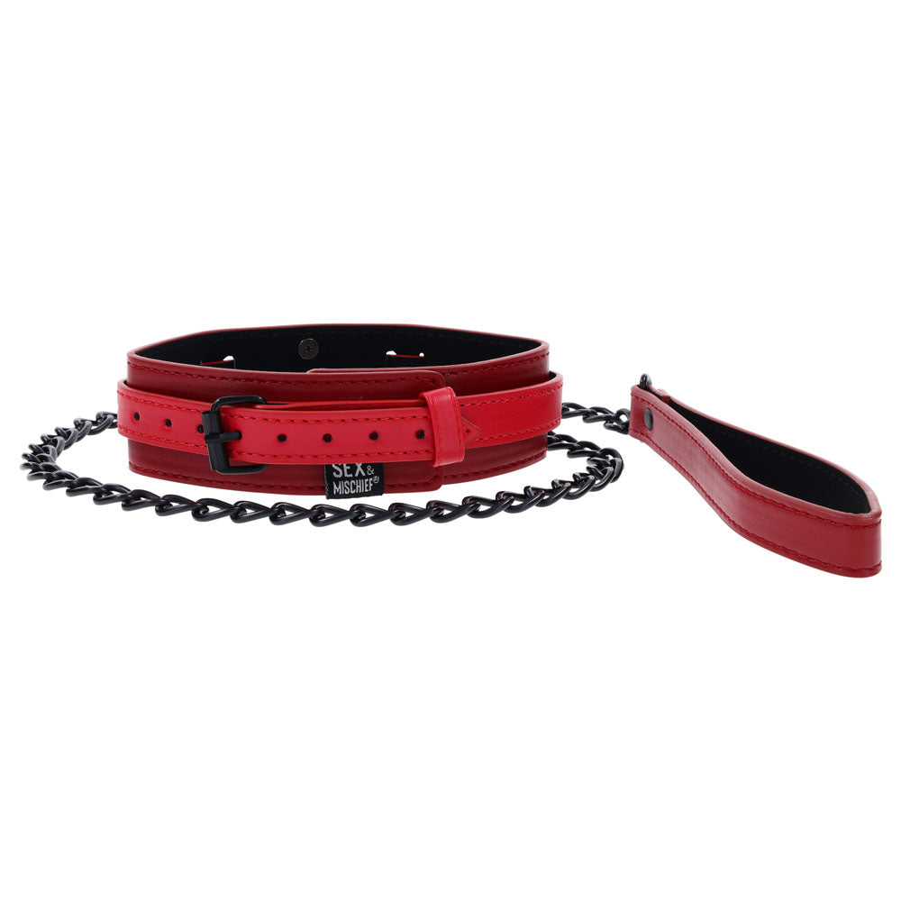S&M Exs & Ohs Collar and Leash - Neck Restraint